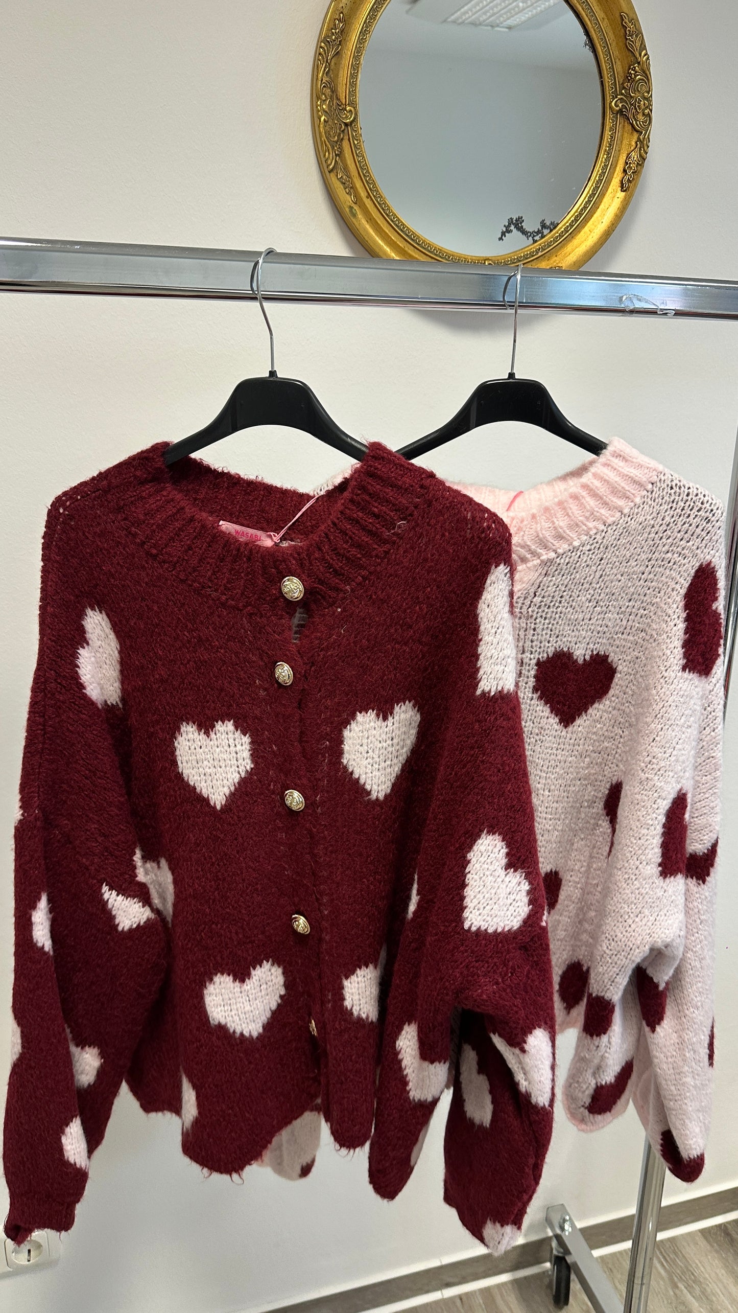Strickjacke Herz