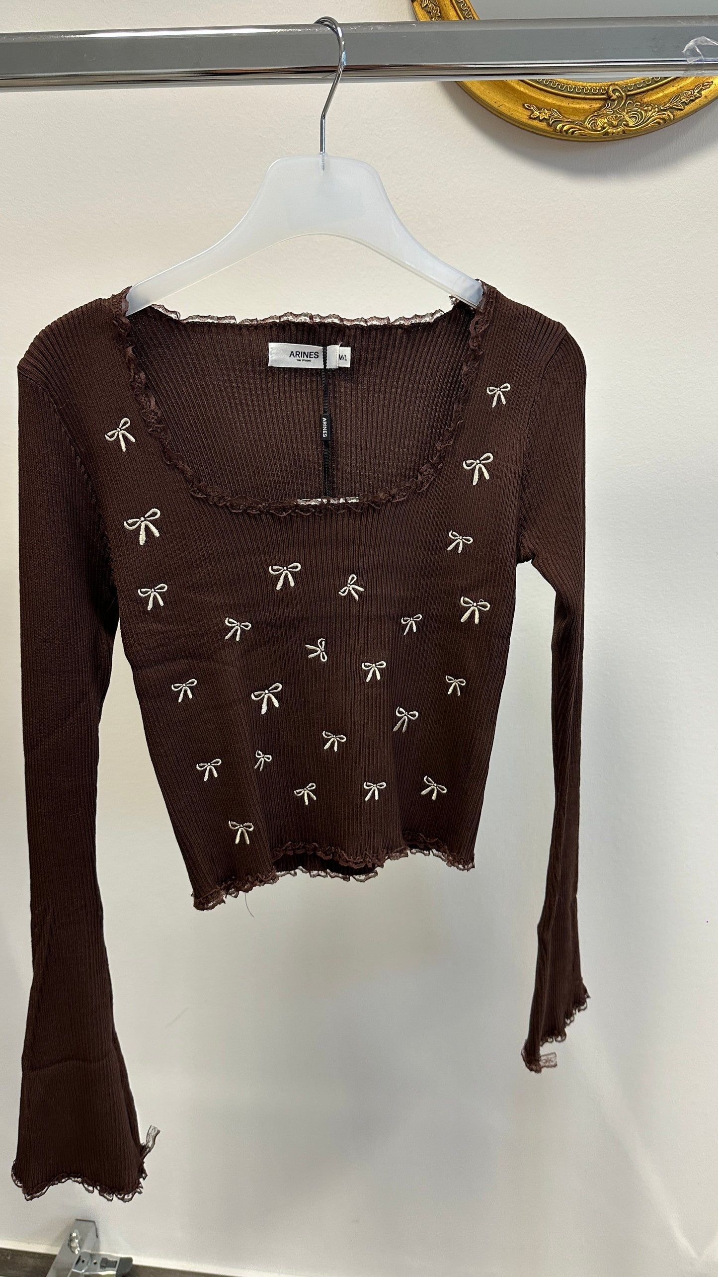 Langarmshirt Schleife