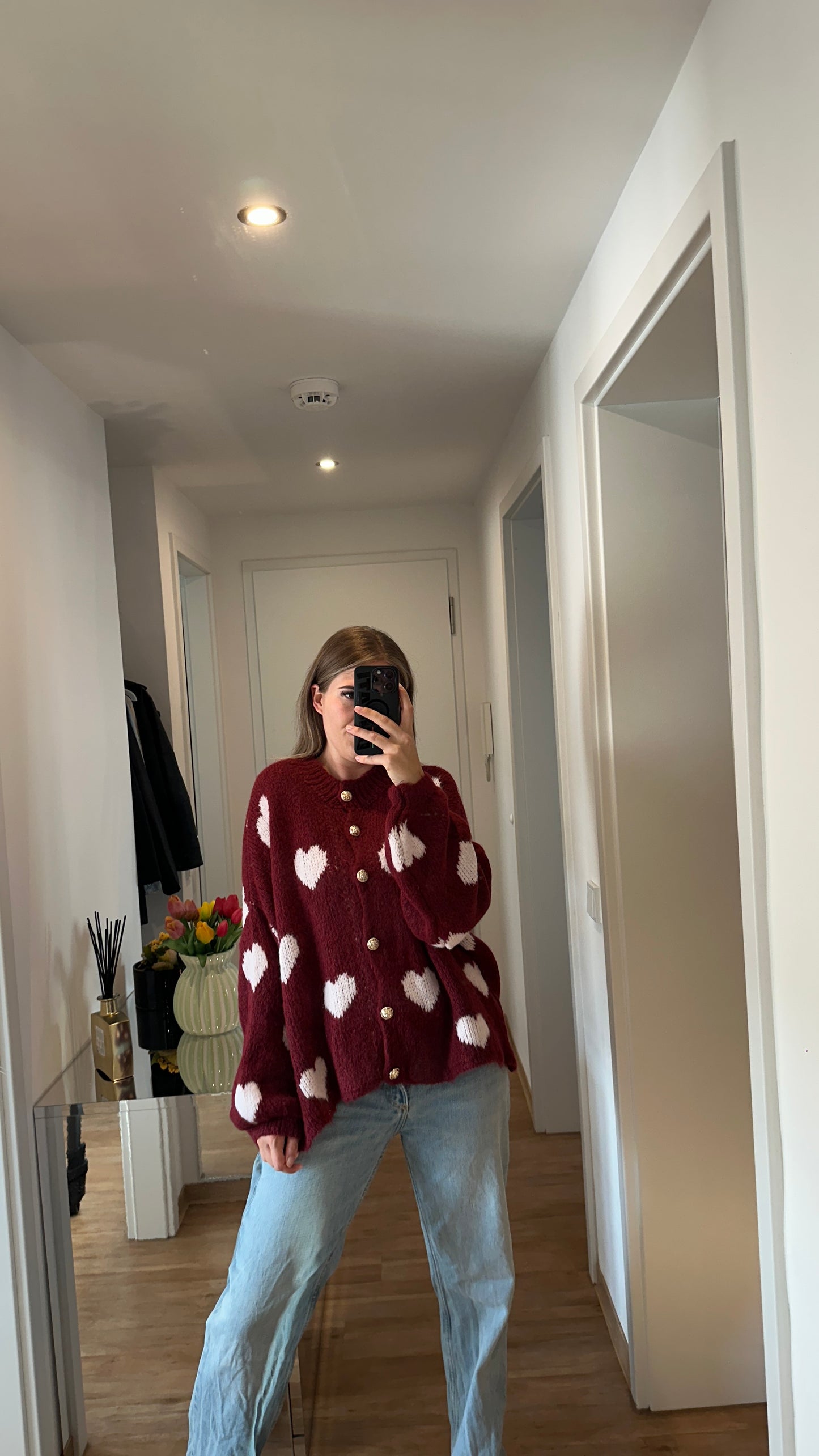 Strickjacke Herz