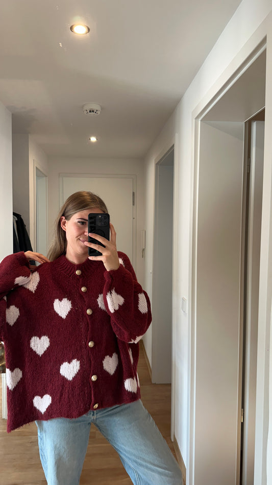 Strickjacke Herz