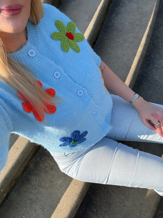 Cardigan halbarm Blume